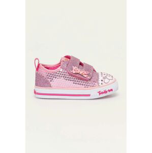 Topánky Skechers ružová farba
