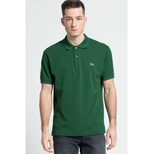 Bavlnené polo tričko Lacoste L1212-001, zelená farba, jednofarebné