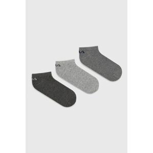 Ponožky Fila 3-pak dámske, šedá farba