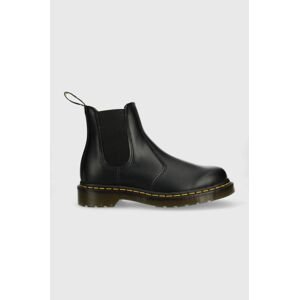 Kožené topánky chelsea Dr. Martens 22227001-black, dámske, čierna farba, na plochom podpätku,