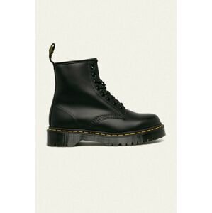 Kožené členkové topánky Dr. Martens 1460 Bex Smooth pánske, čierna farba