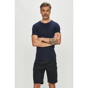 Bavlnené tričko G-Star Raw tmavomodrá farba, jednofarebné