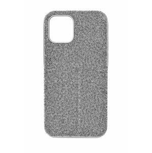 Puzdro na mobil iPhone 12 Mini High Swarovski šedá farba