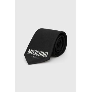 Kravata Moschino čierna farba