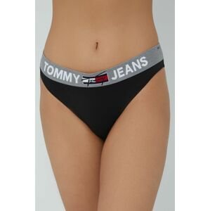 Nohavičky Tommy Jeans čierna farba