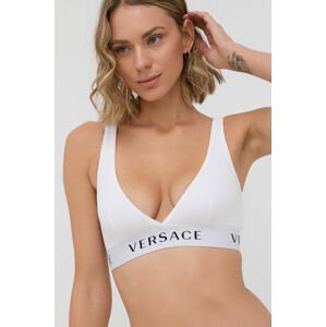 Podprsenka Versace biela farba, jednofarebná