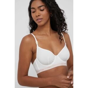 Podprsenka Stella McCartney Lingerie biela farba, bavlnená, jednofarebná