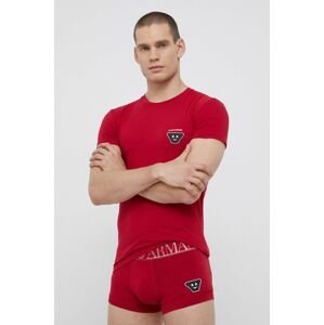 Pyžamo Emporio Armani Underwear pánske, červená farba, s nášivkou