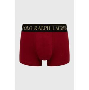 Boxerky Polo Ralph Lauren pánske, bordová farba