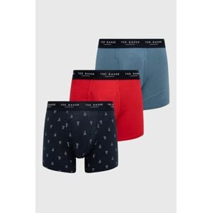 Boxerky Ted Baker (3-pack) pánske, tmavomodrá farba