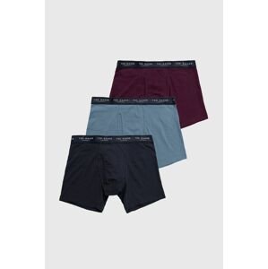 Boxerky Ted Baker (3-pack) pánske, tmavomodrá farba