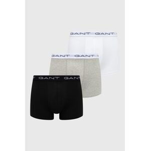 Boxerky Gant (3-pack) pánske, šedá farba