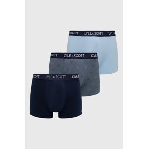 Boxerky Lyle & Scott (3-pack) tmavomodrá farba