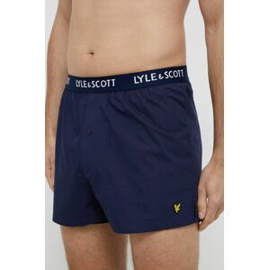 Bavlnené boxerky Lyle & Scott (2-pack) šedá farba