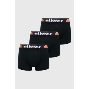 Boxerky Ellesse (3-pack) pánske, čierna farba