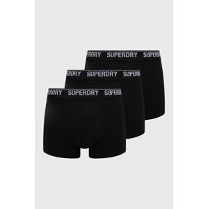 Boxerky Superdry (3-pack) čierna farba