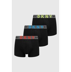 Boxerky Dkny (3-pack) pánske, čierna farba