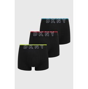 Boxerky Dkny (3-pack) pánske, čierna farba