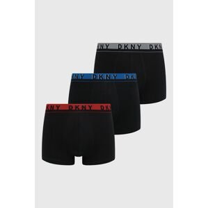 Boxerky Dkny (3-pack) pánske, čierna farba