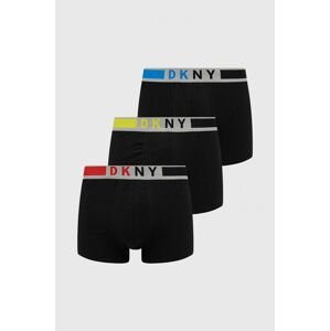 Boxerky Dkny (3-pack) pánske, čierna farba