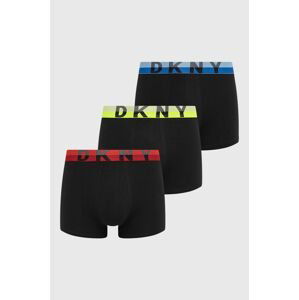 Boxerky Dkny (3-pack) pánske, čierna farba