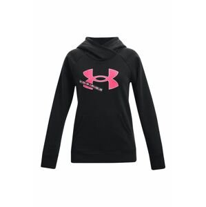 Detská mikina Under Armour 1366046 čierna farba, s potlačou