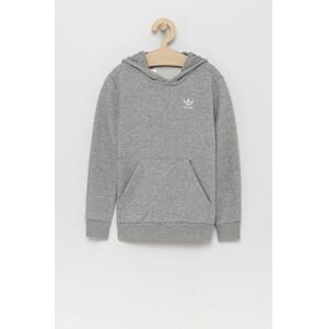 Detská mikina adidas Originals H32353 šedá farba, s nášivkou