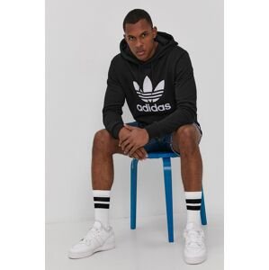 Bavlnená mikina adidas Originals H06667-BLK/WHT, pánska, čierna farba, s potlačou