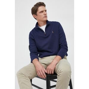 Bavlnený sveter Polo Ralph Lauren pánský, tmavomodrá farba