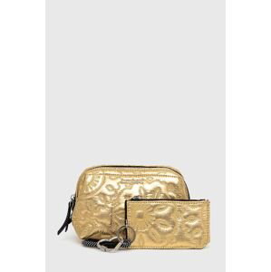 Kabelka a peňaženka Desigual zlatá farba