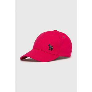 Bavlnená čiapka Paul Smith ružová farba, jednofarebná