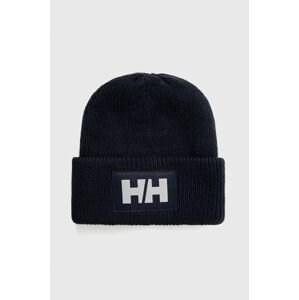 Čiapka Helly Hansen HH BOX BEANIE tmavomodrá farba, z hrubej pleteniny, 53648