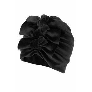 Detská čiapka Jamiks čierna farba biela, z tenkej pleteniny