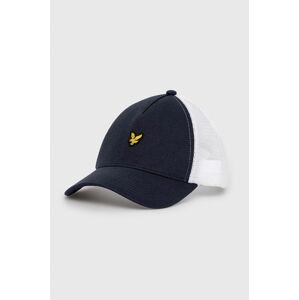 Čiapka Lyle & Scott tmavomodrá farba, jednofarebná