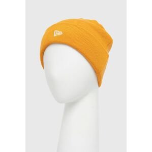 Čiapka New Era 60141764-MEDORANGE, oranžová farba, z hrubej pleteniny