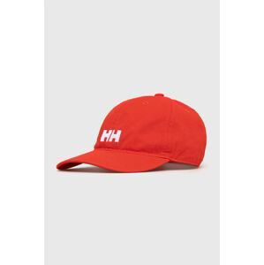 Čiapka Helly Hansen červená farba, s nášivkou