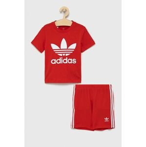 Detská súprava adidas Originals H35556 červená farba
