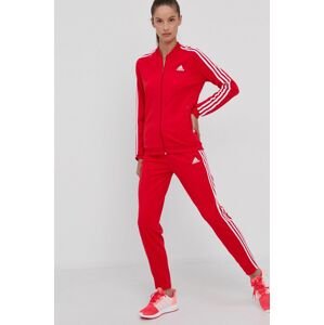 Súprava adidas H10157 dámska, červená farba