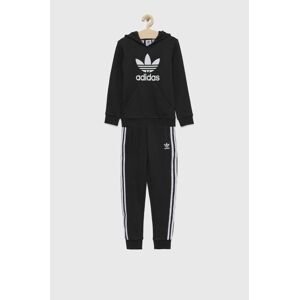 Detská tepláková súprava adidas Originals H25253 čierna farba