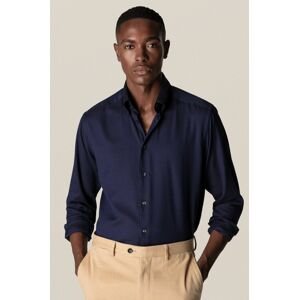 Bavlnená košeľa Eton pánska, tmavomodrá farba, regular, s golierom button-down