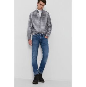 Bavlnená košeľa Pepe Jeans Gerard pánska, šedá farba, regular, s golierom button-down