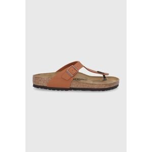 Žabky Birkenstock Gizeh pánske, hnedá farba