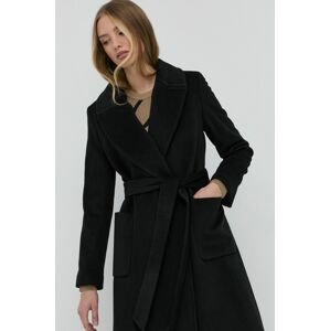 Kabát Lauren Ralph Lauren dámsky, čierna farba, prechodný, bez zapínania