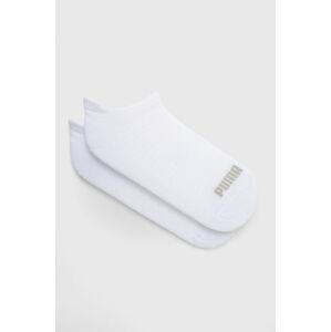 Ponožky Puma 907955 dámske, biela farba