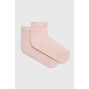 Ponožky Puma (2-pack) 907956 dámske, ružová farba