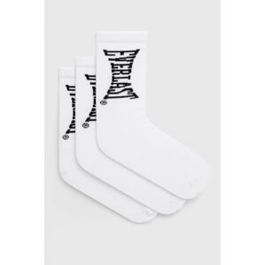 Ponožky Only x Everlast (3-pak) dámske, biela farba