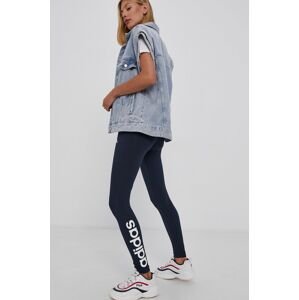 Legíny adidas H07781 dámske, tmavomodrá farba, s potlačou