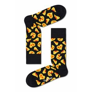 Ponožky Happy Socks Pizza Love dámske, čierna farba