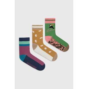 Ponožky Femi Stories dámske, hnedá farba