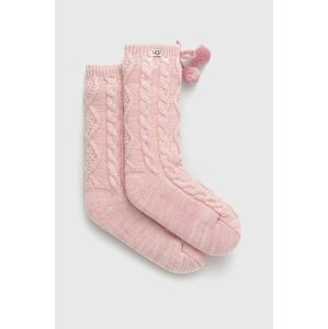 Ponožky UGG dámske, ružová farba